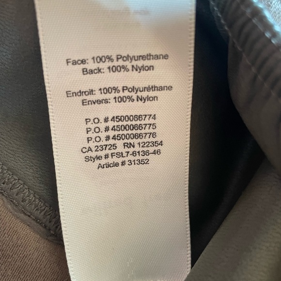 Wilfred Free Gray/Green Faux Leather Leggings - Picture 6 of 10